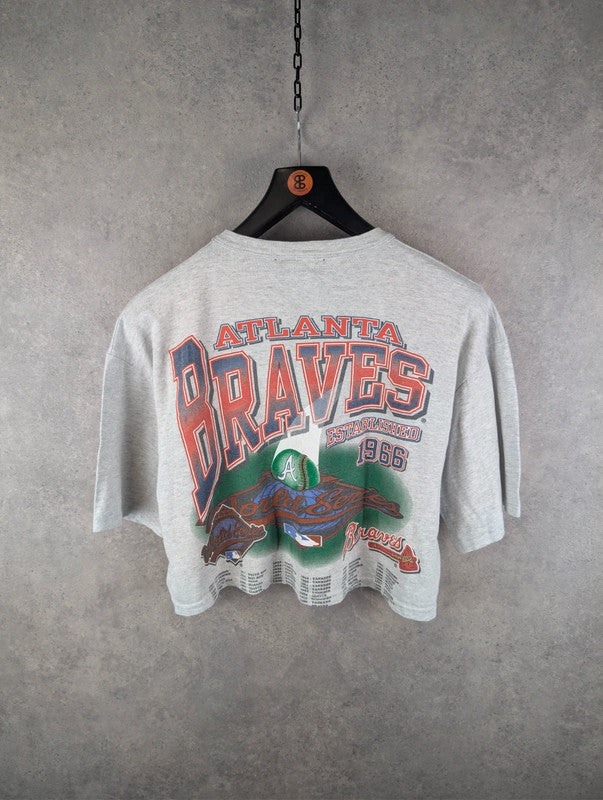 Hand Altered Cropped T-Shirt Womens Large L MLB Vintage Single Stitch T-Shirt