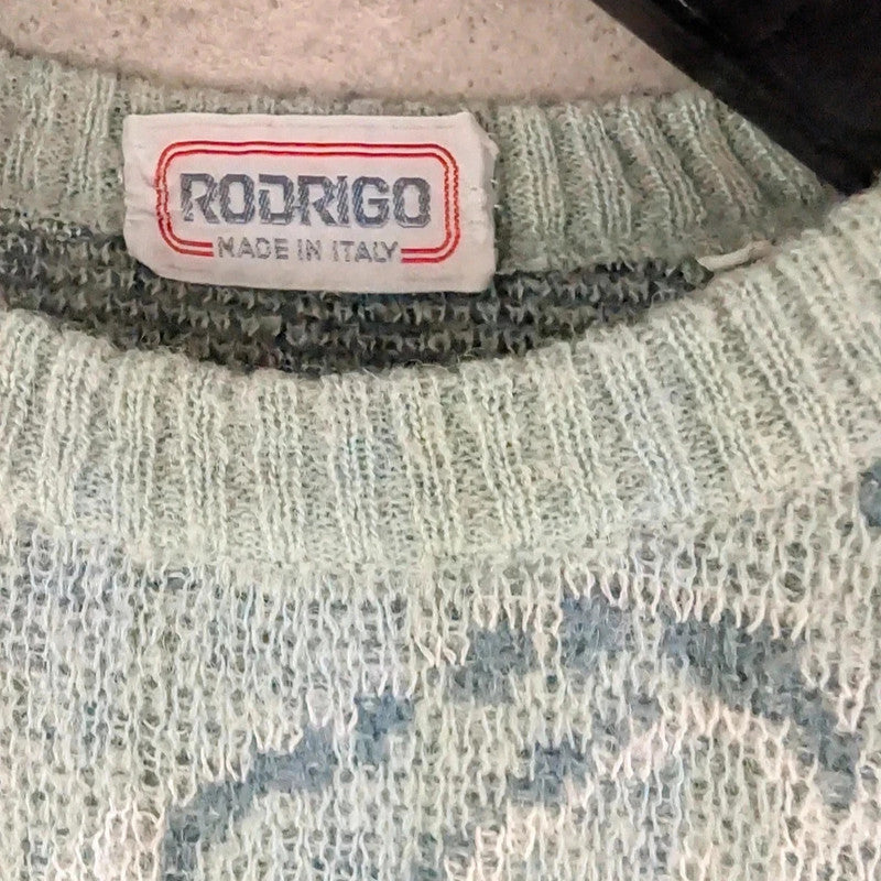 Rodrigo Jumper Mens Medium M Vintage Paisley Knitted Italian