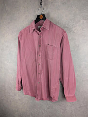 St Micheal Shirt Mens Medium M Cotton Vintage 90s Long Sleeve