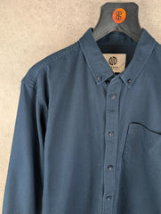 Nordam Short Mens Large L Navy Heavy Cotton Long Sleeve