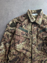 Vintage Italian Military Overshirt Men's XL Camouflage Field Jacket Utility