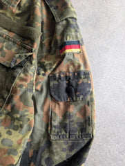 Vintage German Military Field Jacket Men's Large Flecktarn Camouflage Combat