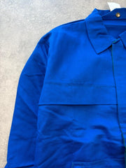 Vintage Italian Utility Jacket Men’s Large Blue Workwear Full Zip Cotton