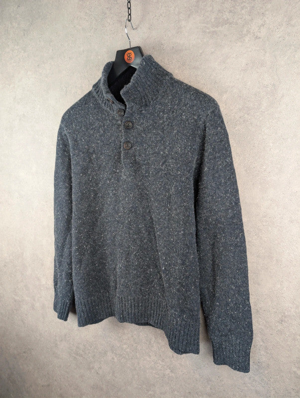 Gap Jumper Mens Medium M Grey Pullover Knitted