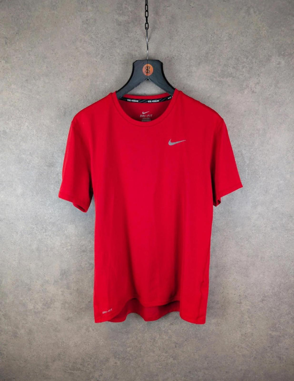 Nike Running T-Shirt Mens M Medium Red Dri-Fit