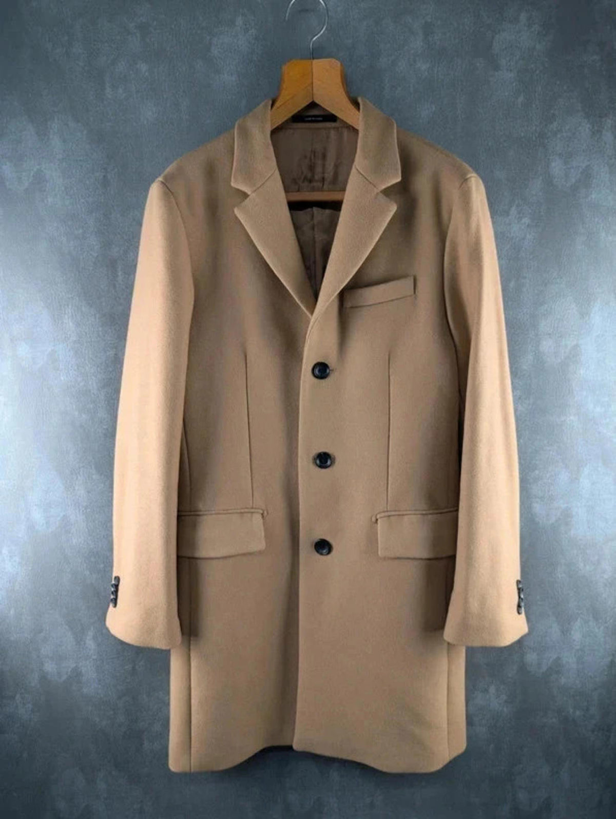 Club Monaco Coat Mens Medium M Tan Overcoat Smart Formal
