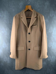 Club Monaco Coat Mens Medium M Tan Overcoat Smart Formal