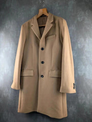 Club Monaco Coat Mens Medium M Tan Overcoat Smart Formal