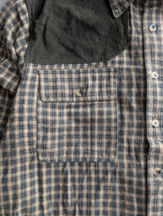 Vient Shirt Men's Medium Green Check Cotton Country Hunting Outdoor