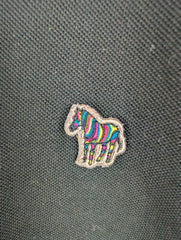 Paul Smith Polo Shirt Mens M Medium Black Zebra