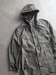 Vintage 1980s German Military Parka Men’s Medium Green Field Jacket Utility
