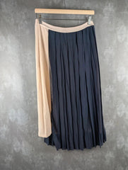 Semicouture Pleated Skirt Womens Small S Navy