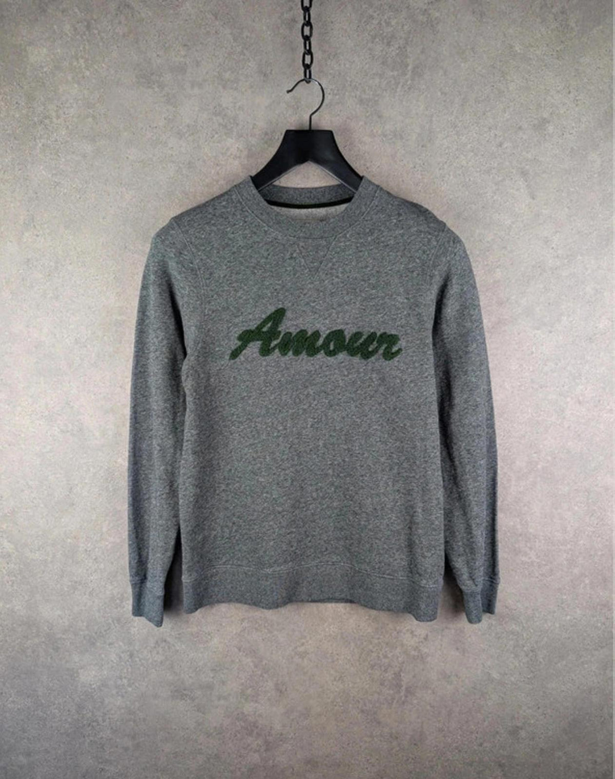 Quo Vardis Jumper Womens Large L Amour Embroidered Grey