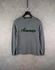 Quo Vardis Jumper Womens Large L Amour Embroidered Grey