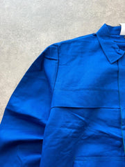 Vintage Italian Utility Jacket Men’s XL Blue Workwear Zip Front Chore Coat