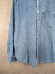 Gap Shirt Mens Large L Blue Vintage Denim Cotton Long Sleeve