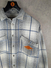 Quiksilver Shirt Mens Large L Vintage 90s Heavy Cotton Long Sleeve