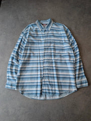 Levi’s Shirt Men’s Large Western Oversized Blue Striped Long Sleeve Vintage