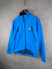 Helly Hansen Jacket Mens Small S Blue Waterproof Packable Full Zip
