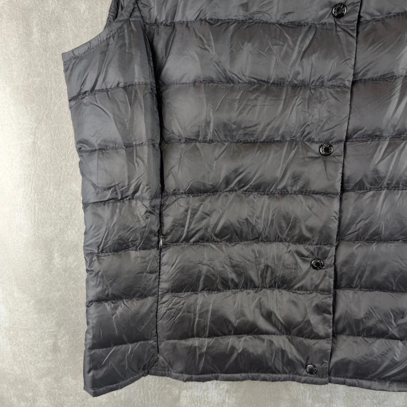 Moncler Jacket Womens XL Extra Large 5 Black Gilet Down Body Warmer