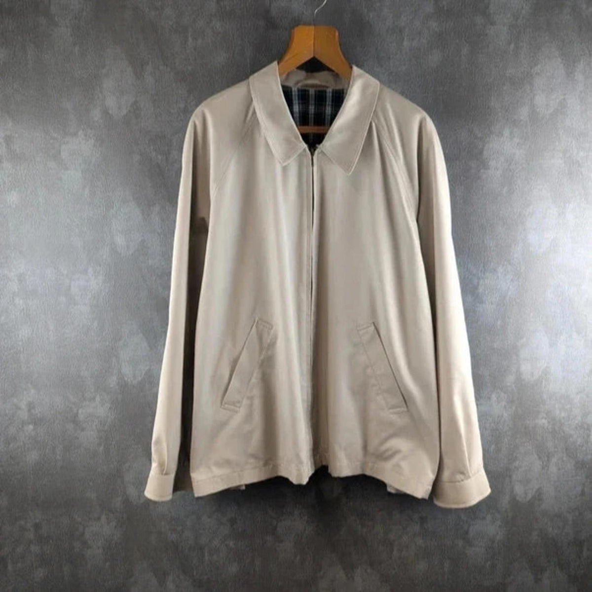 Vintage St Michael Harrington Jacket Tartan Lined Extra Large