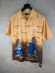 New Roads Shirt Mens Large Graphic Print Y2K Hip Hop Rap