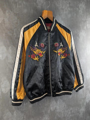 Vintage Jacket Mens Medium M Japanese Embroidered