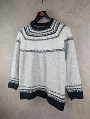 Esmara Knitted Jumper Womens XL Extra Large Grey Blue Pullover Knitted