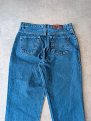Lone Star Jeans Women’s 18 Vintage 1990s Barrel Leg Blue Denim High Waisted