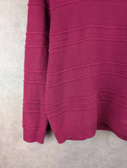 Crew Clothing Company Jumper Womens L Large Purple Knitted Pullover