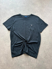 Gant T-Shirt Men’s Large Navy Short Sleeve Cotton Casual Classic Logo