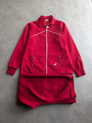 Vintage 1970s West German Tracksuit Men’s Medium Large Red Retro Sportswear