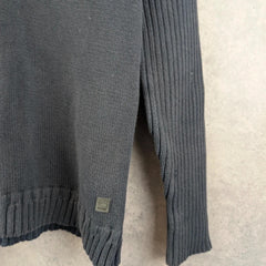 G-Star Raw Jumper Womens XL Extra Large Y2K Knitted Hoodie Grey