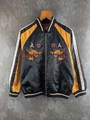 Vintage Jacket Mens Medium M Japanese Embroidered