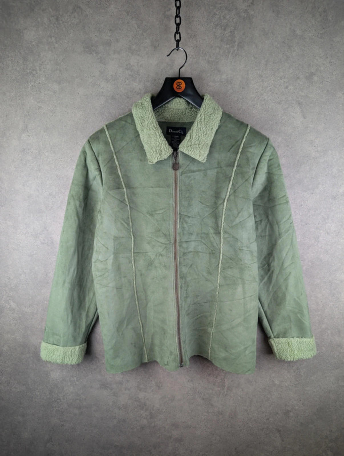 Denim & Co Jacket Womens Extra Large XL Green Vintage