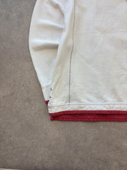 Fat Face Quarter Zip Pullover Jumper Men’s XL White England Flag Casual Y2K