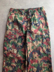 Vintage Swiss Army Military Cargo Trousers Men's W32 L32 Camouflage Combat