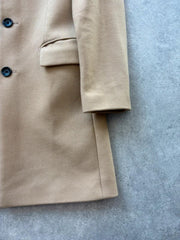 Club Monaco Overcoat Men’s Small Camel Wool Smart Tailored Minimalist