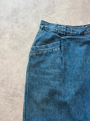 Vintage 1990s Denim Midi Skirt Women’s Small Blue Jean Festival Country Western