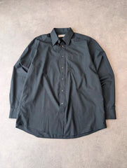 St Michael Shirt Mens Large Vintage 1990s Long Sleeve Button Up Smart Black
