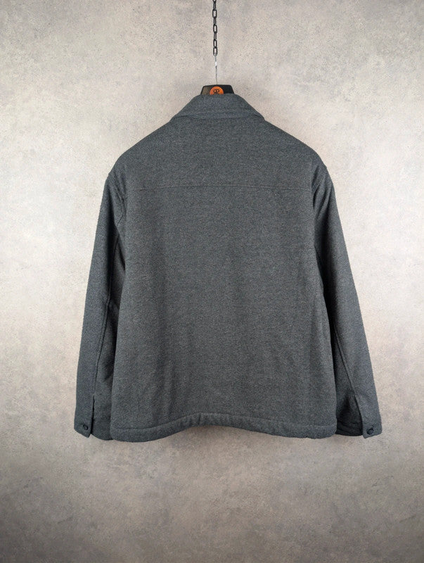 Gap Shacket Mens XL Extra Large Grey Sherpa Lined Fleece