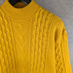 Creazioni Jumper Womens XL Extra Large Yellow Knitted Vintage Italian
