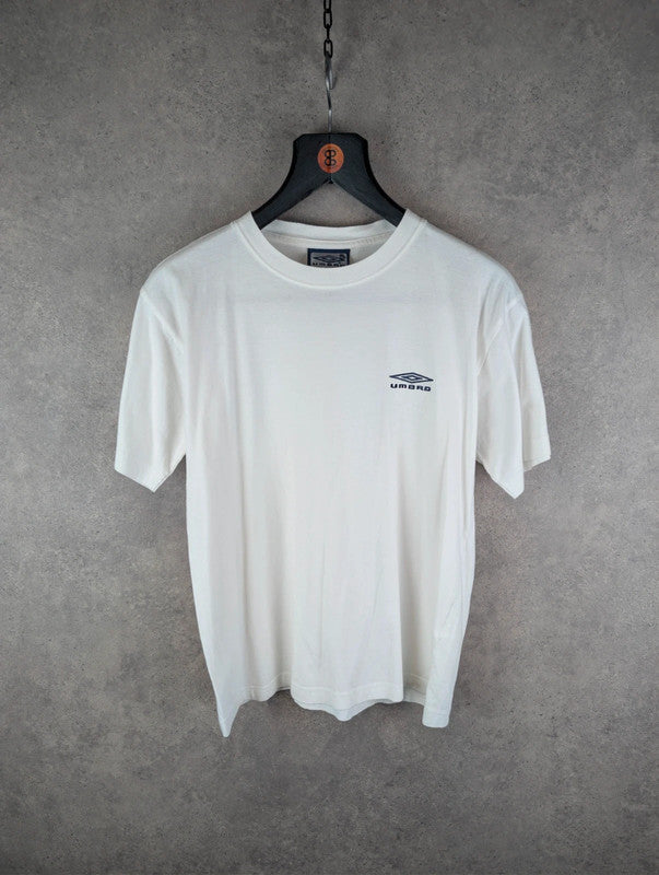 Umbro T-Shirt Mens Small S White Vintage 90s Short Sleeve