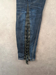 Replay Jeans Womens W30 L29 Blue Denim Italy Lace Slim
