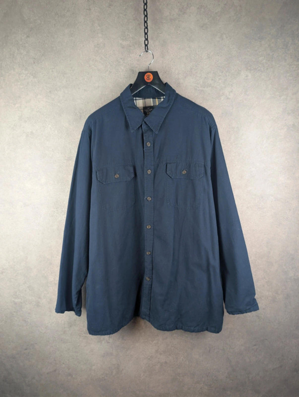 Faded Glory Overshirt Mens 3XL XXL Navy Heavy Cotton