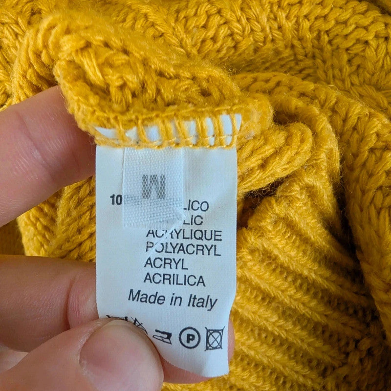 Creazioni Jumper Womens XL Extra Large Yellow Knitted Vintage Italian