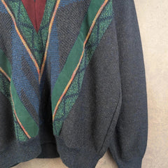 Point Jumper Mens XL Extra Large Vintage Knitted Retro Pullover