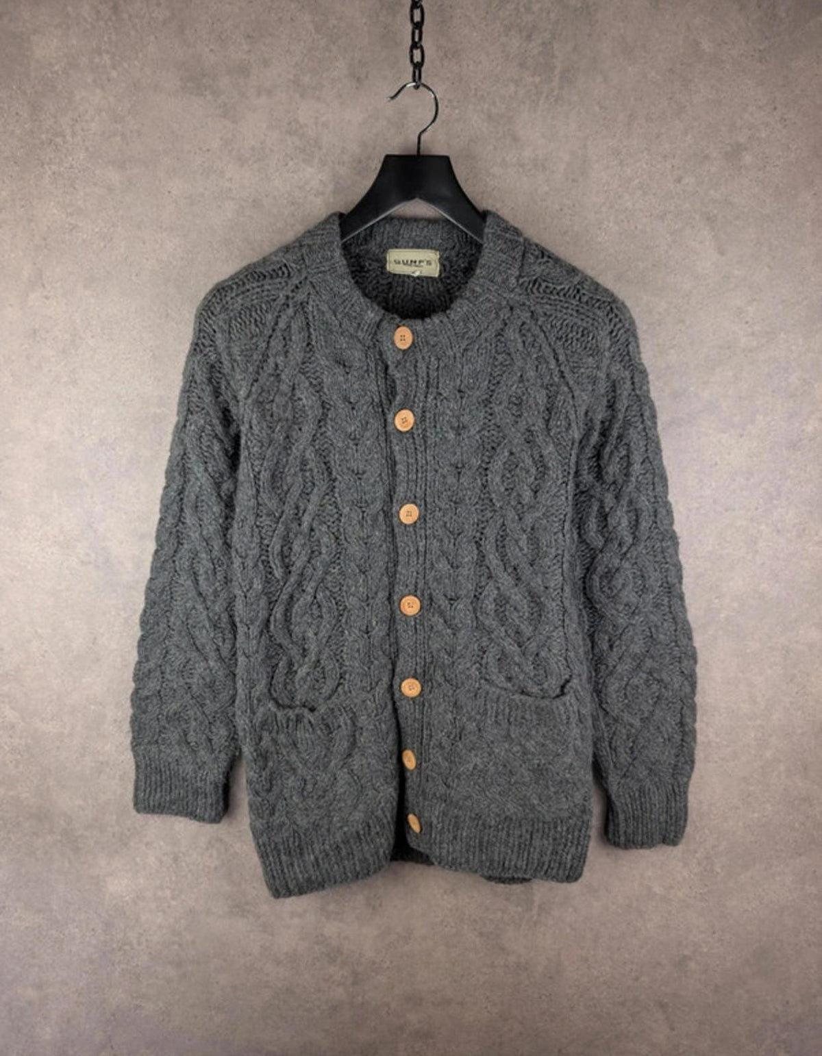 Gumps Cardigan Womens S Small Grey Wool Vintage