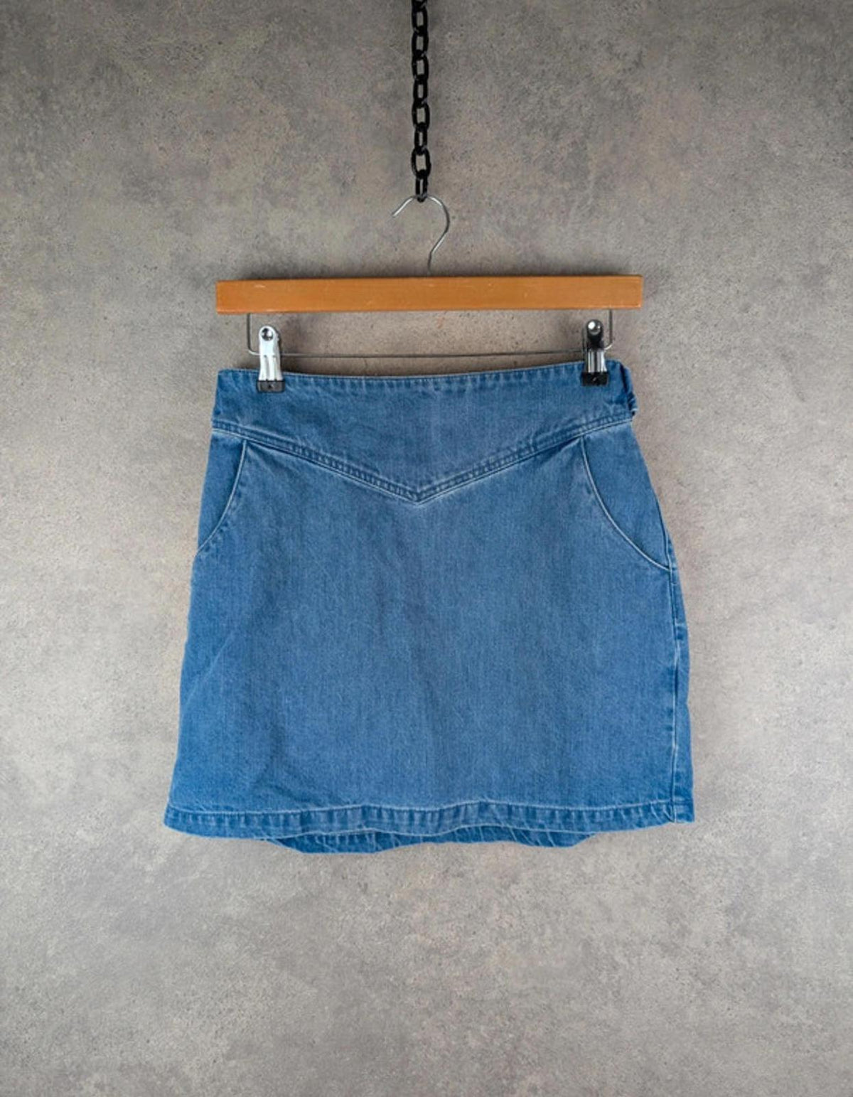 Vintage Skirt Womens Extra Small XS Blue Denim