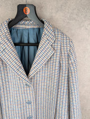 Pitlochry Jacket Womens L Large Blue Wool Vintage Scotland